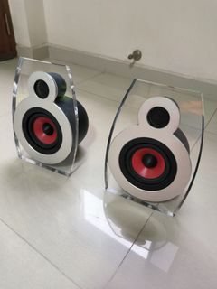 Excellent condition, rare acrylic bookshelf speakers