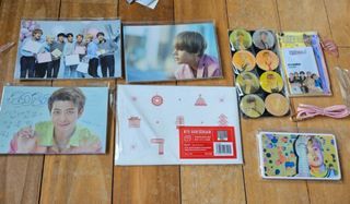 BTS exclusive postcards and fabric posters