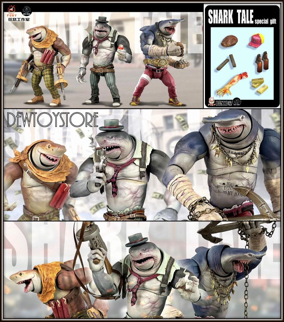 ⭐ [𝗣𝗿𝗲-𝗼𝗿𝗱𝗲𝗿] Fury Toys / Mithril Action / Muff Toys Action Figure - Abyssal Power Shark Tale Wave 1 - Set of 3 / Public Enemy Arthur / Crazy Boy Billy / Fierce Beast Gypsy / No.02 Guardian of The Horde - Berserker / MF06 Top Agent STD/DLX ⭐ (Category: Toy Figures) located in Singapore. Submitted by dewtoystore (Listing ID 1243952002, Image 2). Description: ⭐ [𝗣𝗿𝗲-𝗼𝗿𝗱𝗲𝗿] Fury Toys / Mithril Action / Muff Toys Action Figure ⭐ _____