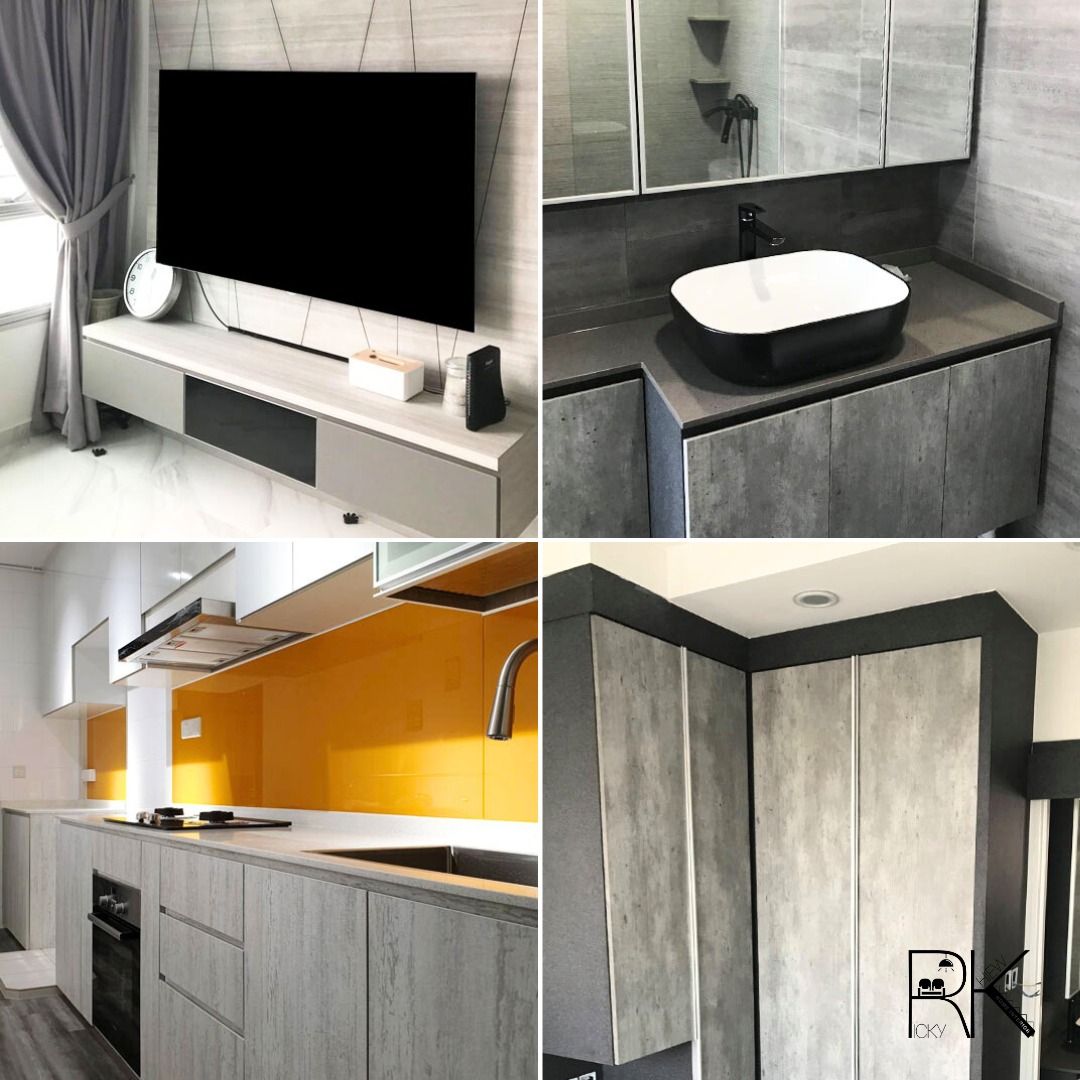 Direct Price from Contractor for House Renovation & Interior Design. FREE DEFECT INSPECTION FOR BTO ONLY with package - HDB BTO, Resale, Condo, EC, Landed - Kitchen Cabinet, TV Console, Featured Wall, Wardrobe, Bed-Frame, Carpentry Work (Category: Interior Design Services) located in Singapore. Submitted by interiordesignrk (Listing ID 1224740322, Image 8). Description: ✅ Experienced Interior Designer with over 30 years in HDB renovation and proj