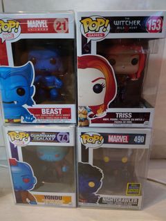 Funko pop the witcher 3 triss merigold marvel nightcrawler Sdcc Yondu Beast X-men guardians of the galaxy Ps4 Ps5 Nintendo switch Xbox