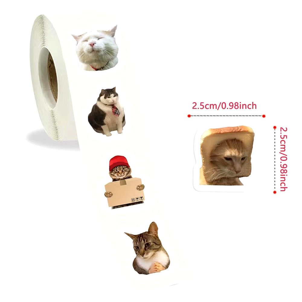 (free mail) 100pcs Emoji Meme Cat Funny Small Size Waterproof Vinyl PVC Graffiti Stickers Label Decal Luggage Helmet Bike Laptop Phone Suitcase Water Bottle Guitar Skateboard (Category: Art & Prints) located in Singapore. Submitted by black.kat (Listing ID 1330943896, Image 4). Description: up to 1000pcs available instock 2.5cm x 2.5cm 10 sticker designs free normal mail meet up under blk 54 toa payoh or toa payoh/braddell mrt.