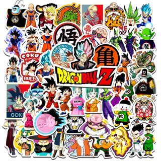 25/50pcs Dragonball Z Goku Waterproof Vinyl PVC Stickers Decal Label Water Bottle Laptop Tablet Phone Bike Helmet Luggage Guitar Skateboard Suitcase Graffiti