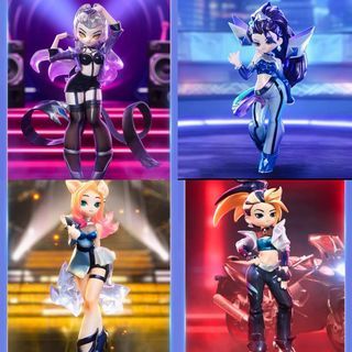 League of Legend K/DA ALL OUT Series POPMART Figurine / FULL SET / CONFIRMED DESIGN / SINGLE BLIND BOX