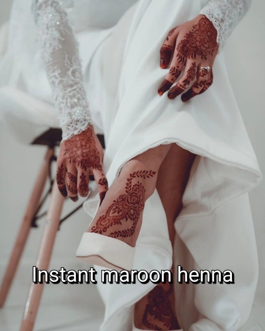Red Henna (Category: Hands & Nails) located in Singapore. Submitted by fatemaezzi (Listing ID 1328781663, Image 2). Description: Instant henna Available in 2 colors 1) cherry red 2)maroon red $3.5 per cone.