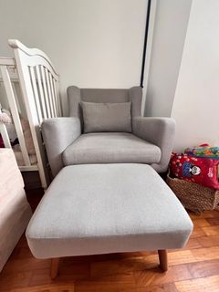 Armchair and ottoman