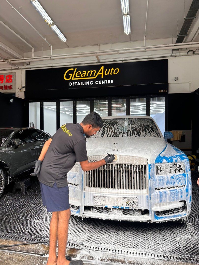 🔥 Premium Car Spa @ Serangoon First Centre| Exterior Foam Wash | Chemical Rims Cleaning and Scrub | Tyre Shine | Interior Vacuum, Wipe, Disinfectant | Claybar | System X Renew Nano Ceramic Protection Spray 🇺🇸 [ Walk-ins Accepted ] (Category: Detailing & Protection) located in Singapore. Submitted by gleamauto.detailingcentre (Listing ID 1308415847, Image 1). Description: Professional car premium spa wash at $65.00 / $70.00 only! Car detail was