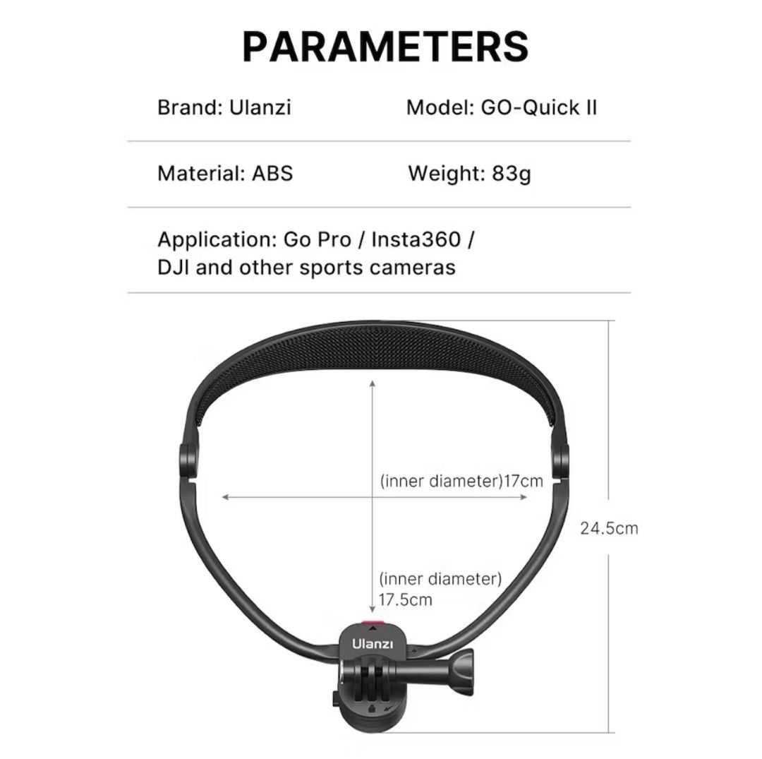 Neck Mount Camera Holder (Category: Other Photography Accessories) located in Singapore. Submitted by mintychococat (Listing ID 1329917623, Image 8). Description: Neck Mount Camera Holder Suits most action cameras Hands-free Brand new 1 set available *Measurements (refer to pic) Great for people who loves to vlog, love adventure and doesn’t want their hands to be occupied with something or holding onto a selfie stick, this neck mount just meets t