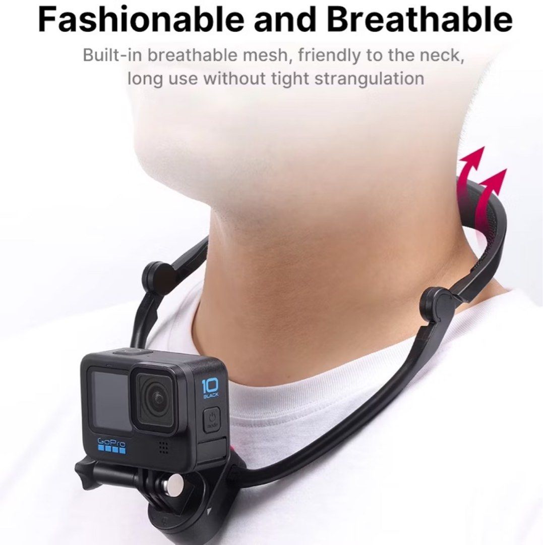 Neck Mount Camera Holder (Category: Other Photography Accessories) located in Singapore. Submitted by mintychococat (Listing ID 1329917623, Image 4). Description: Neck Mount Camera Holder Suits most action cameras Hands-free Brand new 1 set available *Measurements (refer to pic) Great for people who loves to vlog, love adventure and doesn’t want their hands to be occupied with something or holding onto a selfie stick, this neck mount just meets t