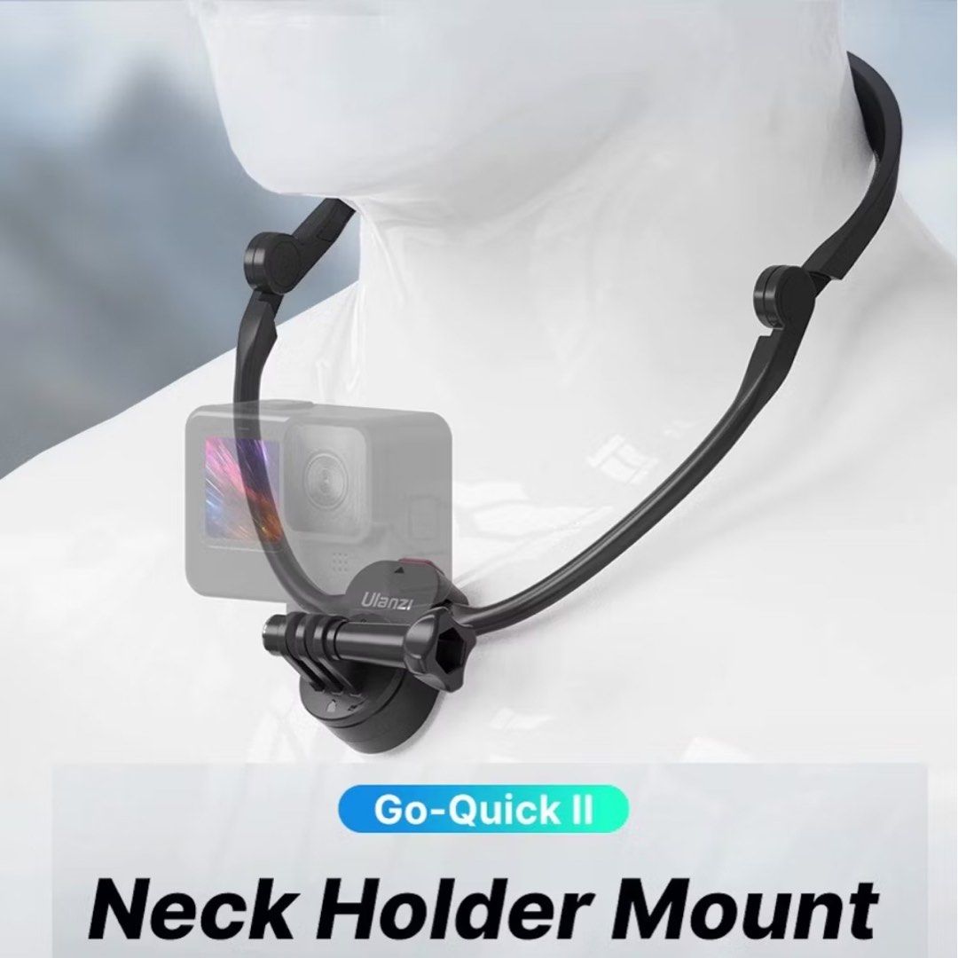 Neck Mount Camera Holder (Category: Other Photography Accessories) located in Singapore. Submitted by mintychococat (Listing ID 1329917623, Image 3). Description: Neck Mount Camera Holder Suits most action cameras Hands-free Brand new 1 set available *Measurements (refer to pic) Great for people who loves to vlog, love adventure and doesn’t want their hands to be occupied with something or holding onto a selfie stick, this neck mount just meets t