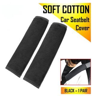 UNIVERSAL Car Seatbelt Cover Seat Belt Cushion Pillow Strap Shoulder Soft Pad BLACK Accessories