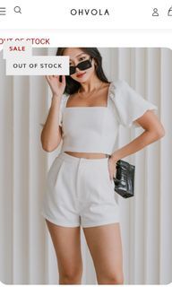 Size L Ohvola refined crop top in white