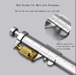 Caliper Pen 0-100 Vernier Caliper Roller Ball-Point 1mm Plastic Student Gift Stationery Vernier Caliper Measuring