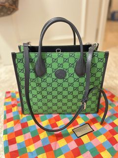 Gucci GG multicolor tote green bag