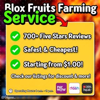 [CHEAPEST] Blox Fruits Farming/Boosting Services (Roblox)