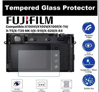 Original X100VI/X100V/X100F/X-T4/X-T5/X-T30 MK II/X-S10/X-S20/X-E4 Tempered Glass Screen Protector