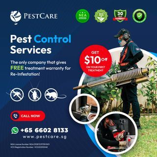 Pest Control Services !! PestCare is the only company that gives FREE treatment warranty for Re-Infestation!