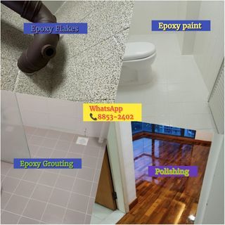 ✔️Epoxy services,  Affordable epoxy services,  Flakes Epoxy, Epoxy Paint service, kitchen flakes, kitchen paint,   Epoxy paint, Toilet paint,  Epoxy Grouting,  Parquet floor sanding, polishing, parquet repair and installation, grout line epoxy ,  etc.