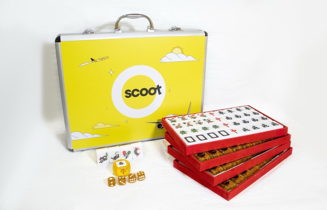 Limited Edition Scoot Airlines Mahjong Set (Category: Board Games & Puzzles) located in Singapore. Submitted by eugyong (Listing ID 1306794024, Image 1). Description: Selling Limited Edition Scoot Mahjong Set! Super rare and unique. Condition: 10/10 (Brand new sealed in box) Thank you for looking!.