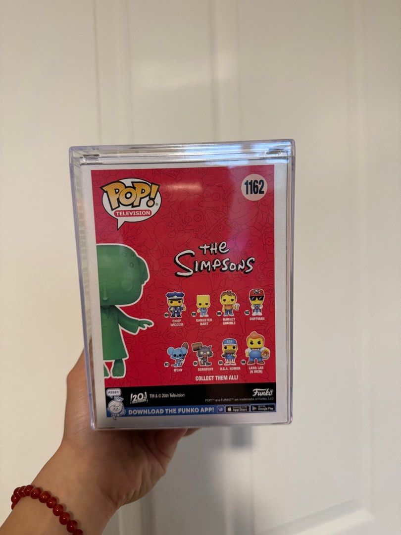 The Simpsons Funko Pop Chase Television (Category: Toy Figures) located in Singapore. Submitted by thecatwithaname (Listing ID 1315811385, Image 3). Description: Item has been in hard stack case since day one. It has never come out from the box. Price inclusive of hard stack case. • The Simpsons • Glow in the dark • PX preview exclusive • Television • Chase • #1162.