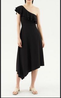 Black toga dress