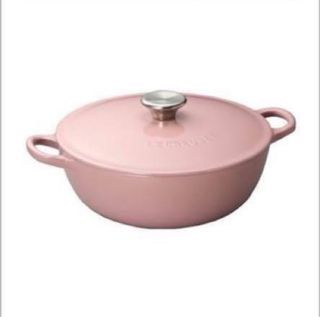 Le Creuset Marmite 28cm Chiffon Pink Cast Iron Wok