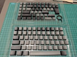 OEM Keycaps black grey pbt shine through