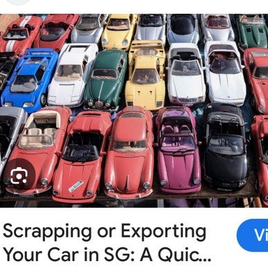 Export Scrap Cars Bikes All Vehicles (Category: Towing & Recovery) located in Singapore. Submitted by vtec88 (Listing ID 1321304336, Image 2). Description: Whatapps 98759408 Derek vtec88 Your car model Logcard 4 side pictures Will quote u highest on the spot.Tons of positive customers reviews Wait your Whatapps 👍💯.