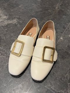 Bally White Loafers Mules Flats 37