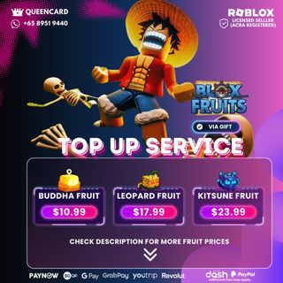 ✨[GIFT] Blox Fruits Top Up Service | CHEAP BLOX FRUITS ROBLOX || OFFICIAL CHEAPEST FAST SECURE | QueenCard | ✅ NO LOGIN