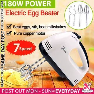 7 Speed Electric Hand Mixer Handheld Egg Beater Cream Whipper Cake Whisk Food Blender Handheld Mixer Handheld Whisk Kitchen Mixer Electric Mixer Kitchen Appliance