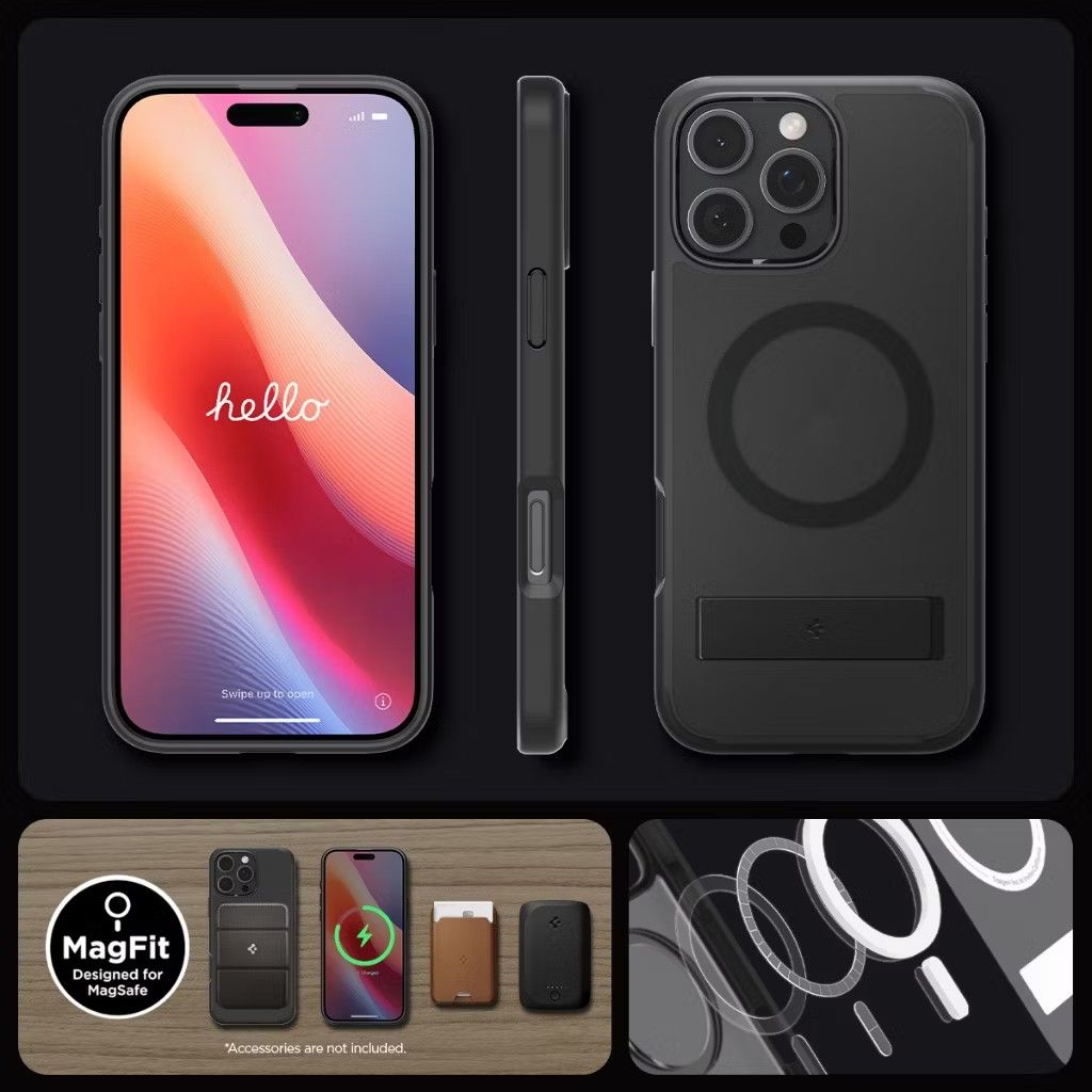 Spigen iPhone 16 Pro Max Case 6.9" Ultra Hybrid S MagFit (Category: Cases & Sleeves) located in Singapore. Submitted by Danielitto (Listing ID 1328003129, Image 7). Description: Spigen iPhone 16 Pro Max Case 6.9" Ultra Hybrid S MagFit Frost Magnetic Phone Case Phone Stand iPhone Case iPhone Cover Made from a blend of PC and TPU for durability Flush-fitting versatile kickstand via Active Stop Technology Infused with blue resin for long-lasting cla