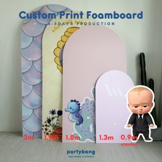 Custom Printed Boards Birthday Foamboard Arch Backdrop Standee Princess Peppa Pig SpongeBob Paw Petrol