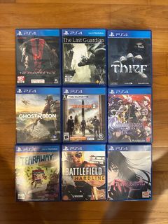 PS4 game  The phantom pain metal gear v / The last guardian / Thief / Tom Clancy’s ghost recon / Tom Clancy’s the division 2 / Under-night in-birth / Tearaway / Battlefield hardline / Tales of berseria
