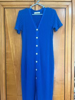 BN Mango cobalt blue midi dress