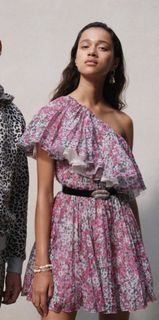 Giambattista Valli x H&M one shoulder toga Floral Dress