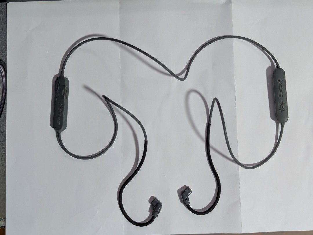 KZ HD Bluetooth Upgrade Cable (QDC/C-pin) (Category: Portable Audio Accessories) located in Singapore. Submitted by taerylake (Listing ID 1397861943, Image 2). Description: - KZ HD Bluetooth upgrade cable. - Supports aptX-HD for superior audio quality. - Features in-line controls for volume and playback. - Compatible with earphones using QDC/C-pin 2-pin connector..