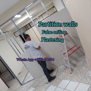 Painting service /plastering service /partition walls / False ceiling / whole house painting / whole house full plastering / professional workers / contractor / ID / touchup guarantee / free touchup / free touchup plastering