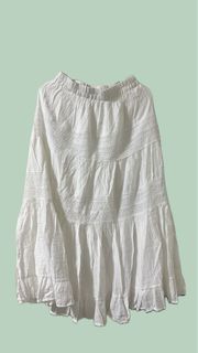 White Tiered Skirt