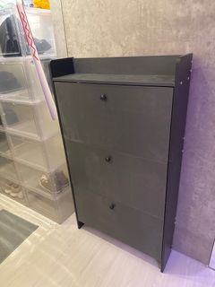 BLACK Slim Shoe Cabinet