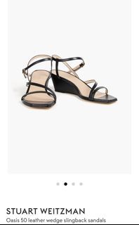 Stuart Weitzman strappy wedge in black