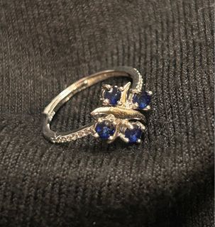 Natural royal blues Sapphire ring in S925 (new item) 