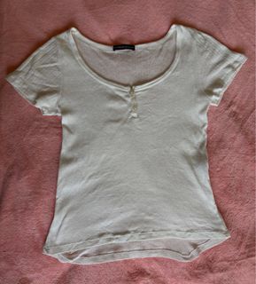 brandy melville white eyelet top