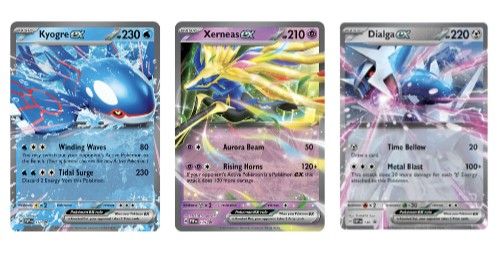 Kyogre ex SVP178 - Xerneas ex SVP179 - Dialga ex SVP180 Pokemon Black Star Promo Set (Category: Raw Cards) located in Singapore. Submitted by pokedot.tcg (Listing ID 1405305380, Image 2). Description: Kyogre ex SVP178 - Xerneas ex SVP179 - Dialga ex SVP180 Pokemon Black Star Promo Set #TCG#Pikachu#Charizard#PSA#BGS#Pokemon#Mew#Mewtwo#Eevee#booster#pack#box#CGC#BGS#Beckett#IR#SIR#SAR#AR#Sealed#Cards#Fullart#English#Japanese#Chinese#Sealed#Vintage#