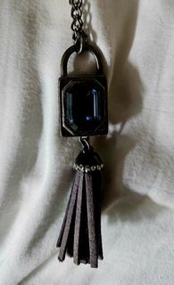 Swarovski Atelier Blue Lock Necklace with Tassels