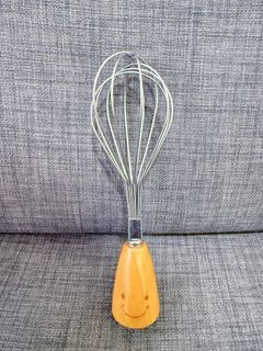 Wooden Whisk with Smiley Face