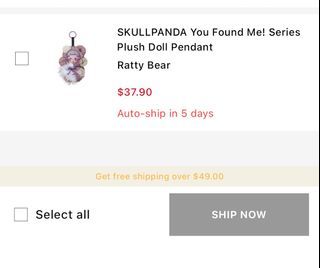 SKULLPANDA You Found Me! Ratty Bear Plush Doll Pendant