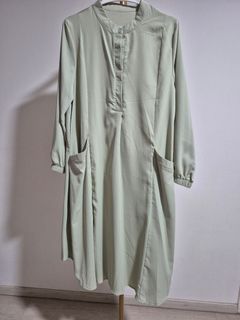 Deepduzt Sage Green Long Sleeve Top