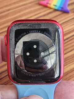 Apple Watch Series 6 (Red) broken with unknown issue could ne used as parts and straps