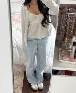 Brandy Melville Eyelet Tiffany Top